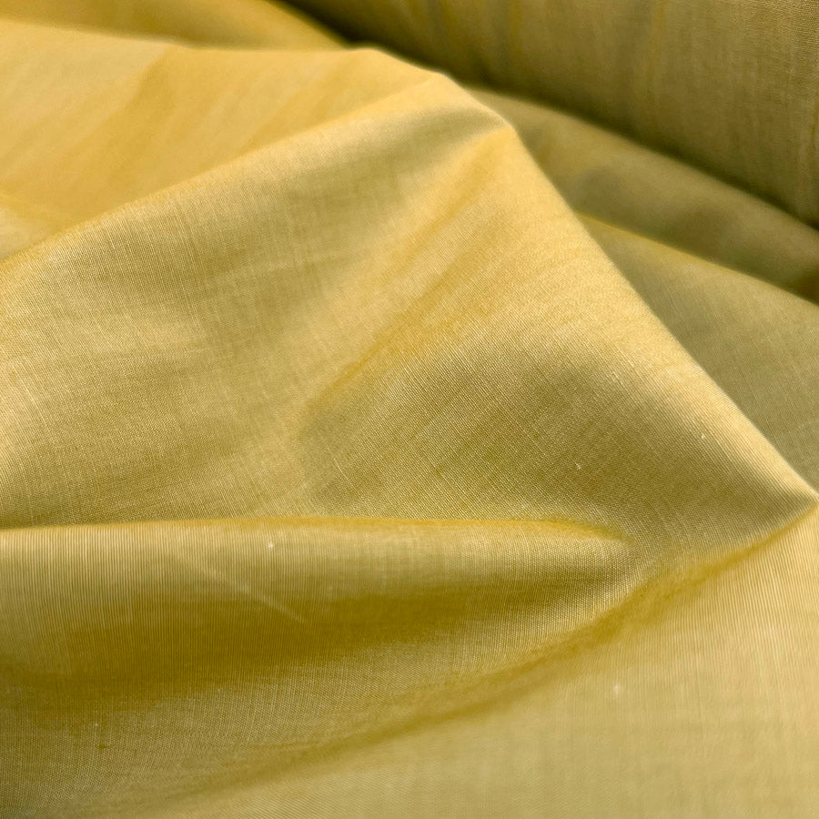 Italian Shirting Dress Fabric Pima Cotton Lawn Rossa Mustard