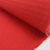 Italian Style Polyester Cotton Elastane Exdesigner Red Brocade Dress Fabric Roll
