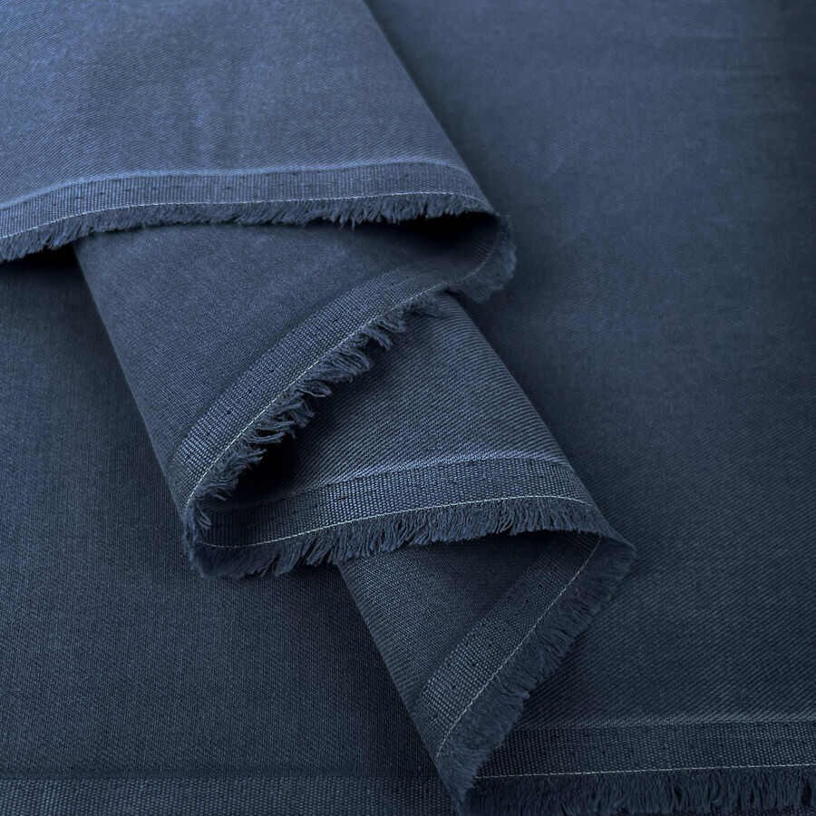 Italian Tencel Twill Airforce Soft Lightweight Woven Shirting Fabric Fold