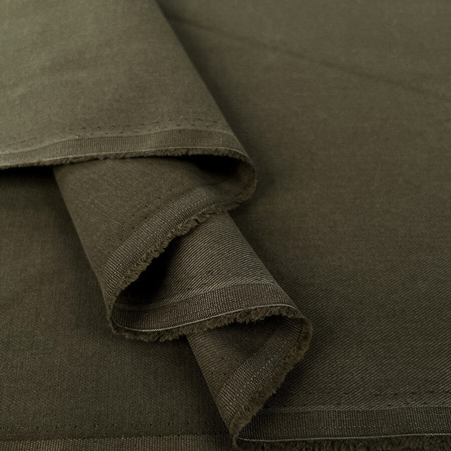 Italian Tencel Twill Army Soft Lightweight Woven Shirting Fabric Fold