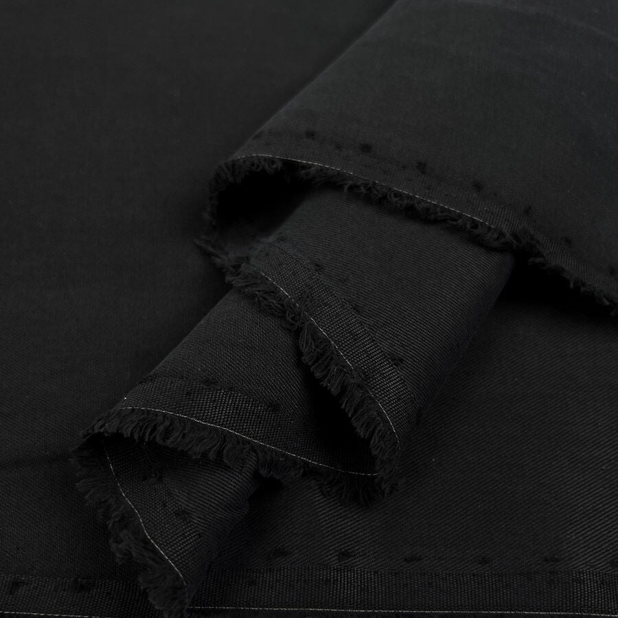 Italian Tencel Twill Black Soft Lightweight Woven Shirting Fabric Fold