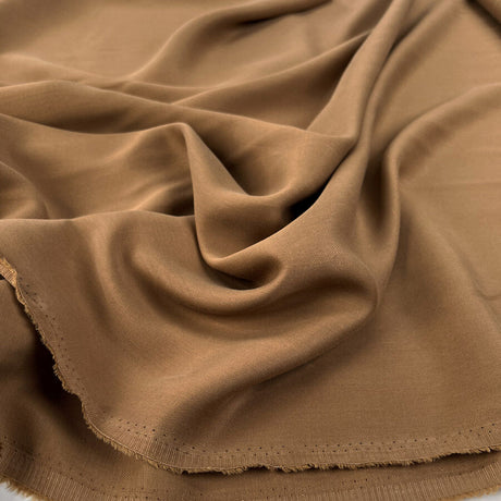 Italian Tencel Twill Brown Soft Lightweight Woven Shirting Fabric