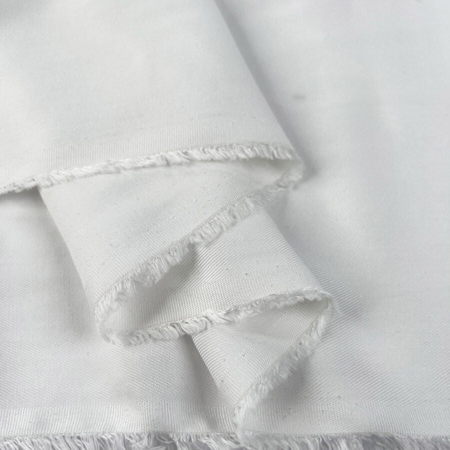 Italian Tencel Twill Off White Soft Lightweight Woven Shirting Fabric Fold
