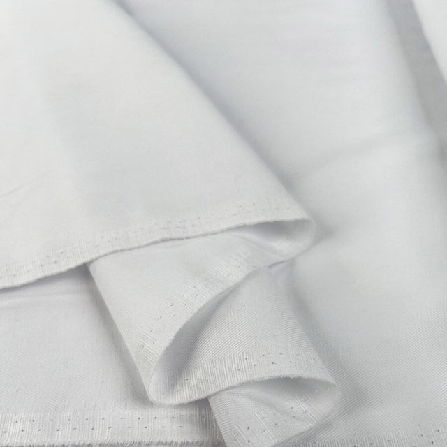 Italian Tencel Twill White Soft Lightweight Woven Shirting Fabric Fold