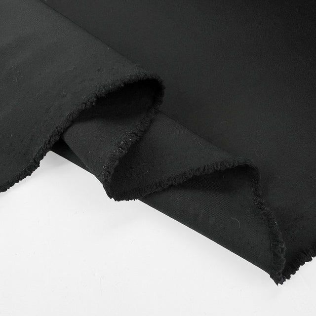 Italian virgin wool polyester shirting fabric landini black fold