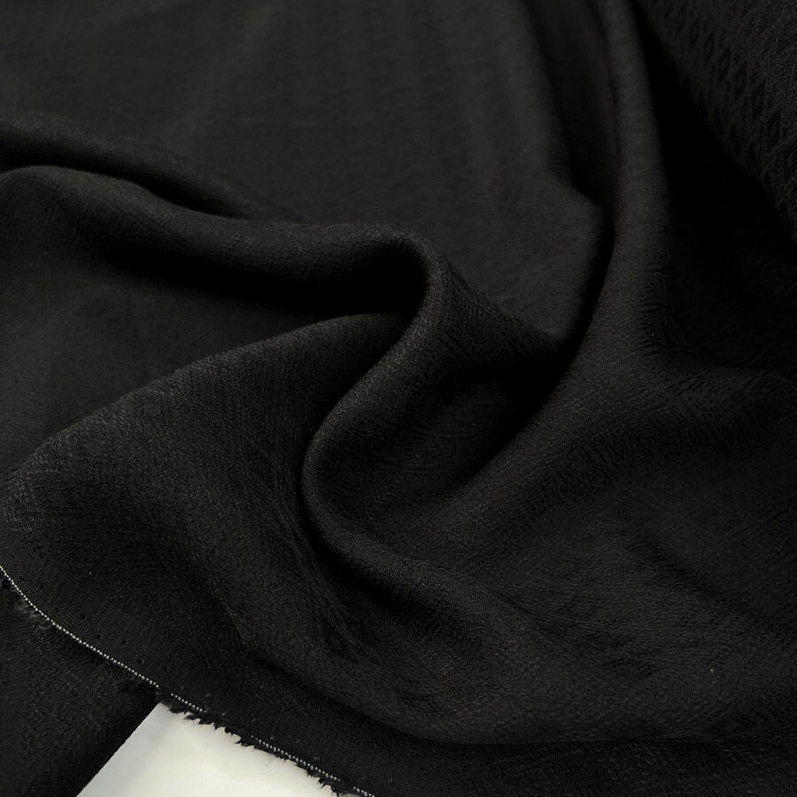 Italian Viscose Black Diamond Dress Fabric Diamond Drape