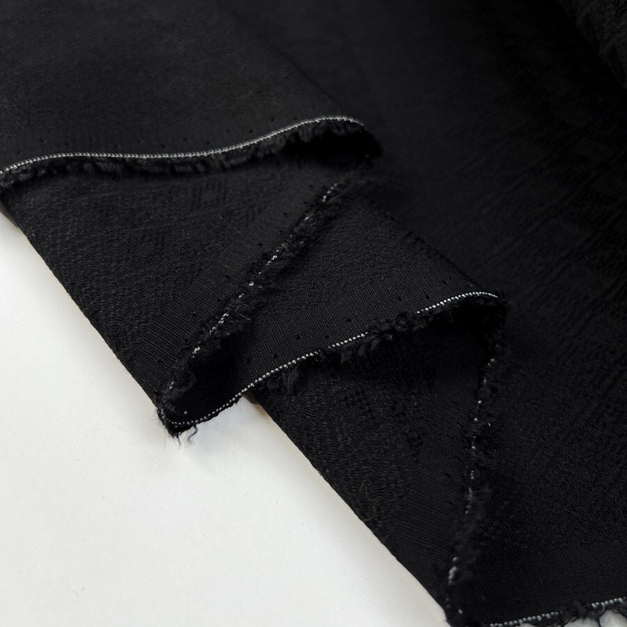 Italian Viscose Black Diamond Dress Fabric Diamond Drape Fold