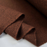 Italian Wool Melton Brushed Coating Fabric Burnt Umber  Fold