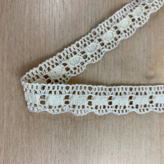 Ivory Lace Crochet Tape Edging Scallop