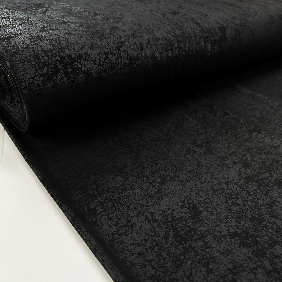 Jackson Jersey Black Polyester Elastane Stretch Pattern Abstract Knit Fabric Bolt