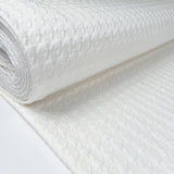 Jacquard Jersey Cream Polyester Viscose Stretch Knit Fabric Bolt