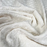 Jacquard Jersey Cream Polyester Viscose Stretch Knit Fabric