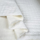 Jacquard Jersey Cream Polyester Viscose Stretch Knit Fabric Fold