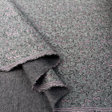 Jacquard Jersey Rose Shadow Polyester Rayon Elastane Grey Pink Floral Stretch Knit Fabric Fold