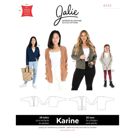 Jalie Karine Raglan Cardigan Pattern Cover