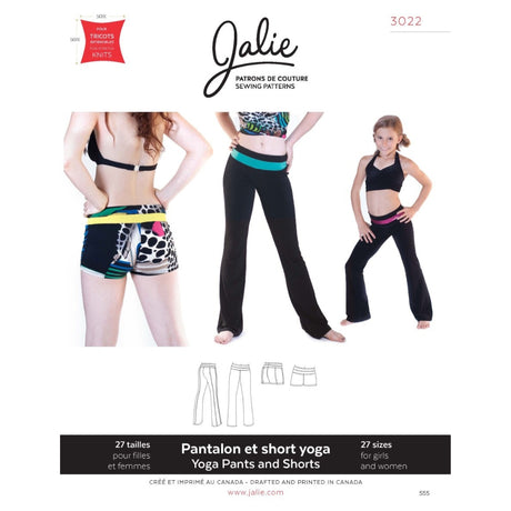 Jalie Yoga Pants Shorts Pattern Cover