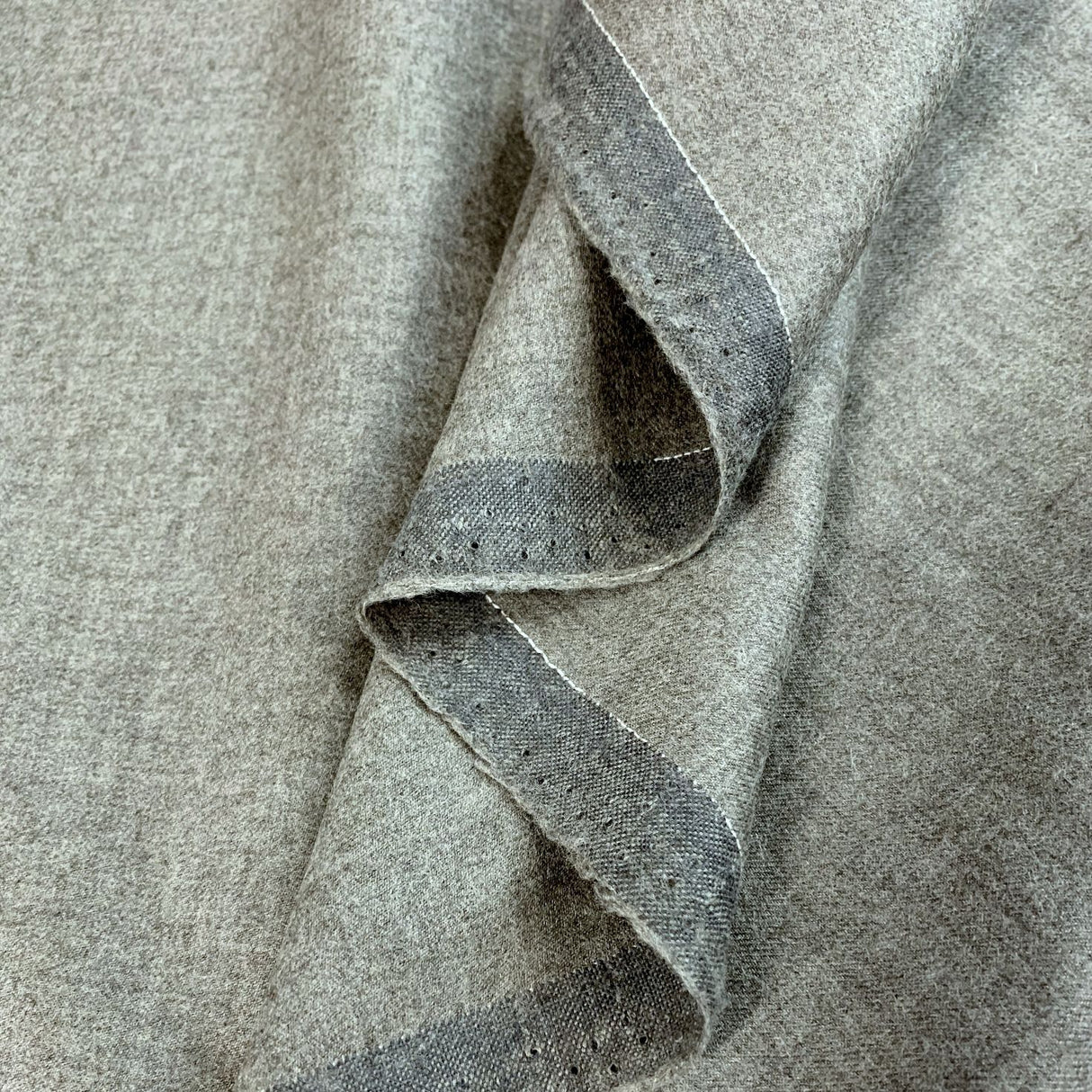 Jammi Grey Wool Cashmere Fabric Cu