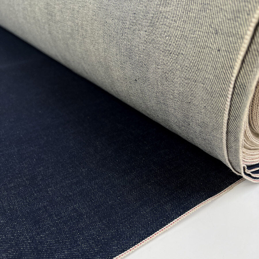 Japanese Denim 13 7oz Indigo Cotton Woven Jeans Fabric Roll