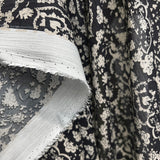 Jeanette Black Cream Abstract Floral Viscose Dress Fabric Drape