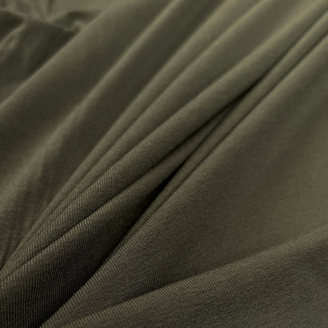 Jersey Combat Stretch Viscose Elastane Green Knit Fabric
