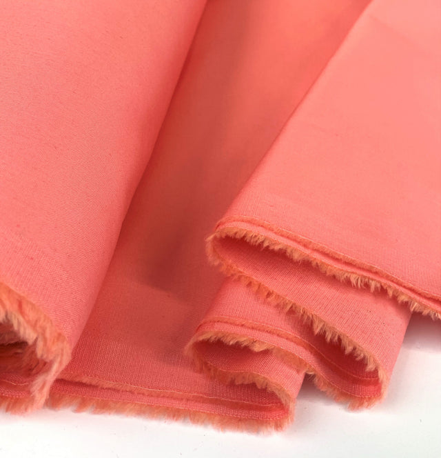 Jk Mamaris Coral Cotton Stretch Twilled Trousering Dress Fabric Close Up Drape Fabric Photo