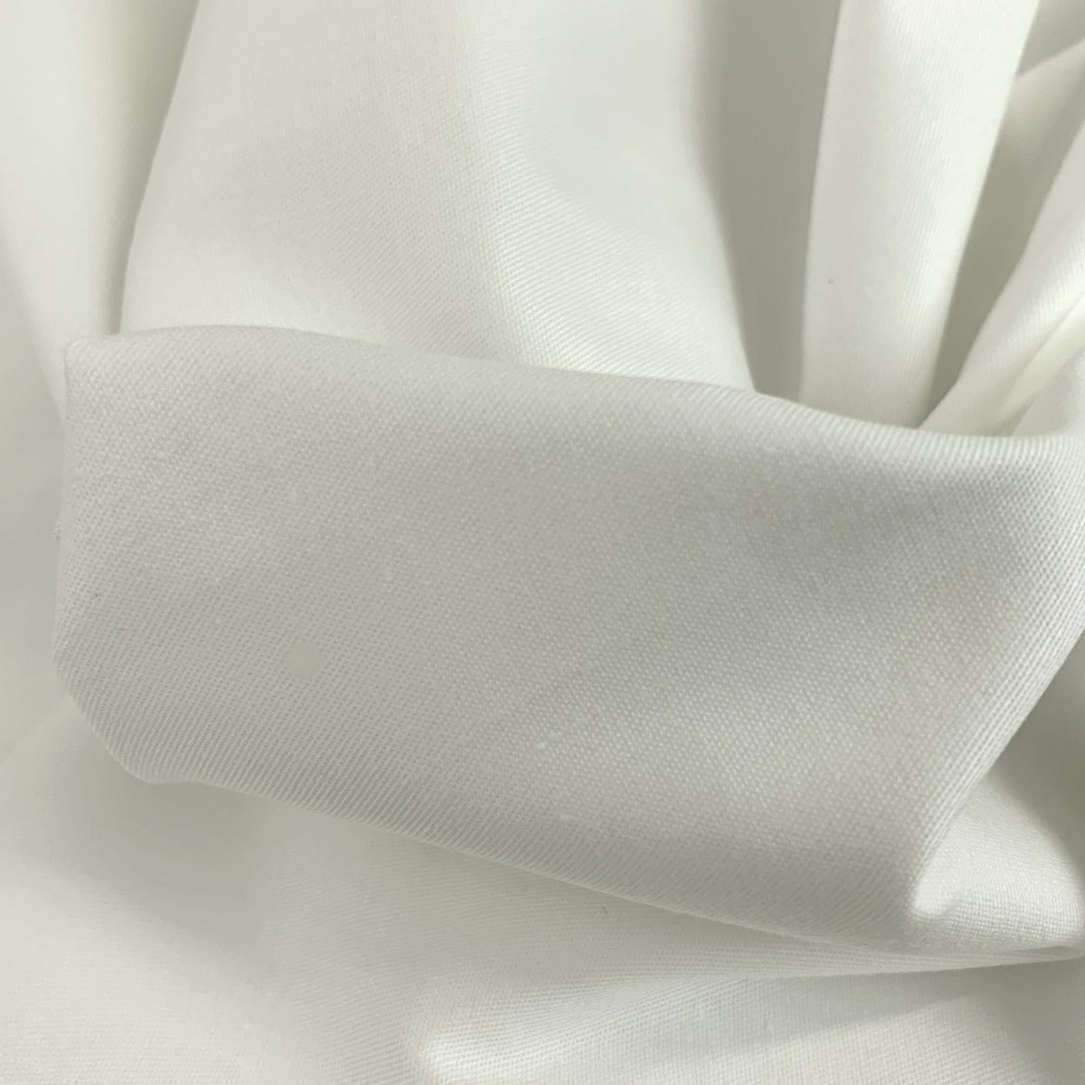 Jk Marmaris Soft White Stretch Cotton Elastane Trousering Fabric Fold