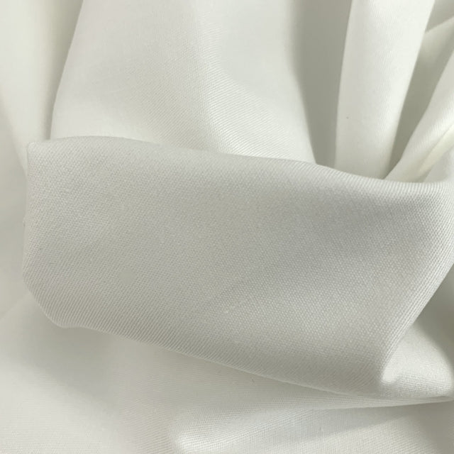 Jk Marmaris Soft White Stretch Cotton Elastane Trousering Fabric Fold