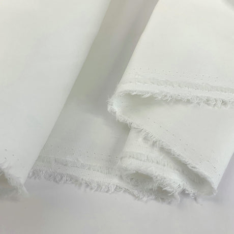 Jk Marmaris Soft White Stretch Cotton Elastane Trousering Fabric Roll