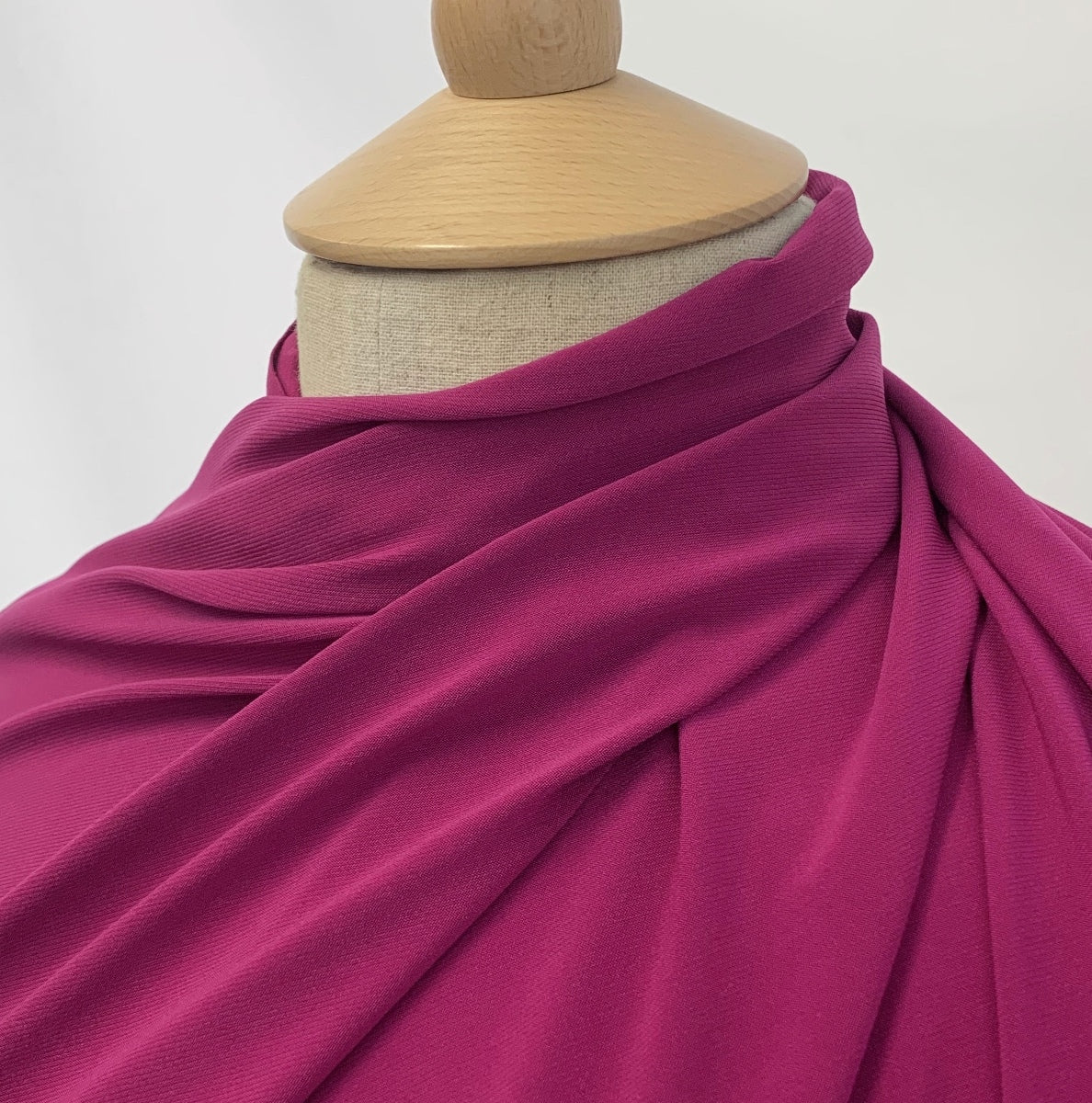 Jk Ritual Fuchsia Purple Colour Ity Jersey Fabric John Kaldor Neck
