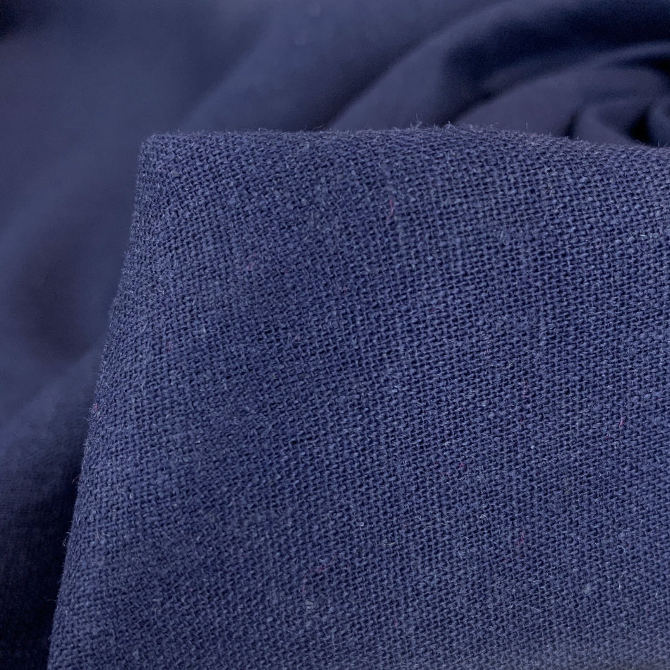 Jk Salso Navy Viscose Linen Fold