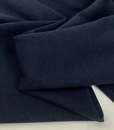 Jk Scuba Crepe Navy Polyester Scuba Knitted Stretch Crepe Fabric Close Up Maneqiun Drape Fabric Photo