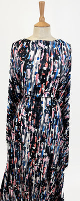 Jk Portia Olivia Drapey Ity Portia Dress Fabric Abstract Coral Dress
