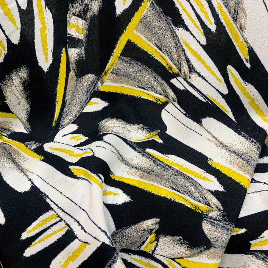 John Kaldor Black And Lemon Abstract Viscose Fabric Beatrice Close Up 64A8A189 B65B 47A7 8A53 230Cc638Ab20