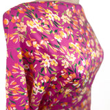 John Kaldor Lizzano Cotton Sateen Dress Fabric Pink Floral Beth Side