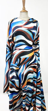 John Kaldor Satin Elastane Fabric Cruz Dress