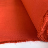 Joker Flame Orange Poly Cotton Linen Look Suiting Fabric Close Up Roll Fabric Photo