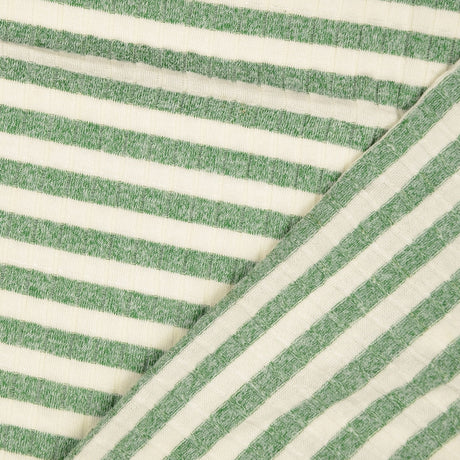 Jolly Jersey Green Viscose Polyester Elastane Striped Knitted Ribbed Fabric Fold