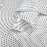 Jump Ship Italian Cotton Shirting Fabric Navy White Stripe Fabric Fold