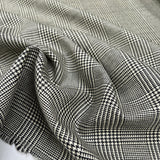 Kentish Wool Black White Houndstooth Check British