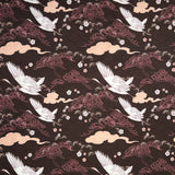 Kiki Pink Polyester Elastane Oeko Tex Stretch Knitted Bird Print Yoga Fabric