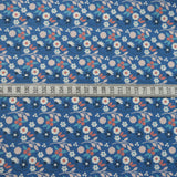 Kitson Royal Floral Royal White Pink Floral Solid Craft Quilt Cotton Fabric S