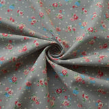 Kitson Wedgewood Grey Grey Beige Floral Solid Cotton Quilt Craft Fabric Cu