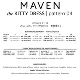 Kitty Dress Pattern Maven Backcover