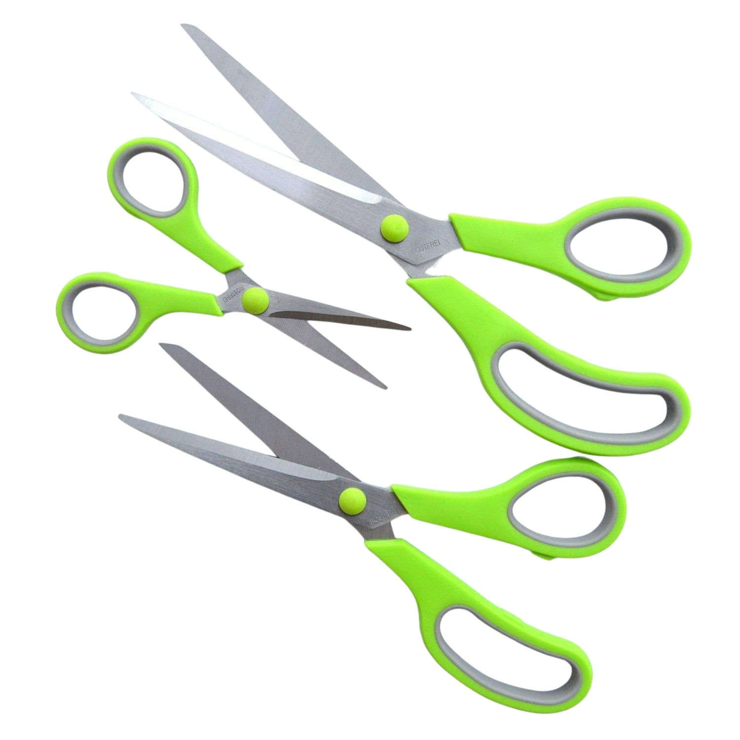 Kleiber Soft Touch Scissor Set 3 Pieces Green