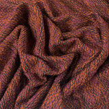 Knitted Polyester Acrylic Boucle Fabric Beau Rust Red