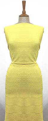 Knitted Ribbed Pannel Jersey Fabric Fierce Neon Dress