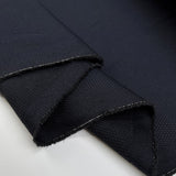 Knobbled Dark Navy Cotton Bobbled Suiting Fabric Fold