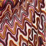 Knots Of Elegance Red Polyester Crochet Lace Dress Fabric