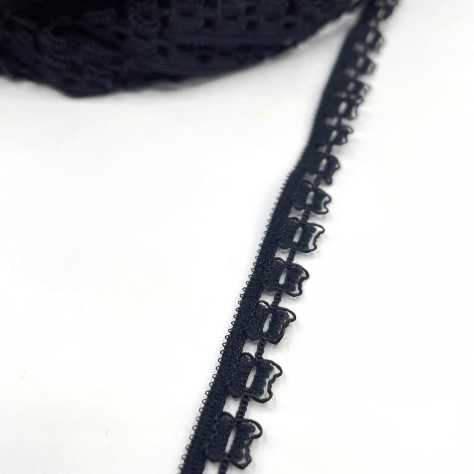 Lace Trim Edging Abigail Black Roll