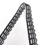 Lace Trim Edging Holly Black Fold